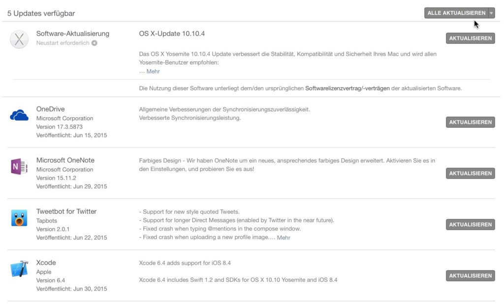 Update: MacOS AppStore