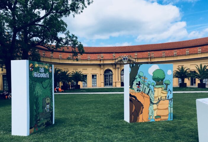 Comic Salon Erlangen 2018: Micky Maus Ausstellung vor der Orangerie