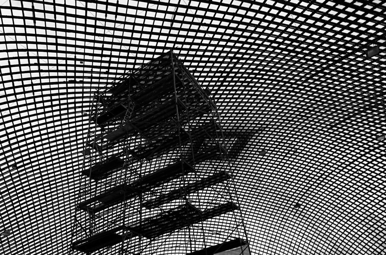 Multihalle Mannheim Baugerüst