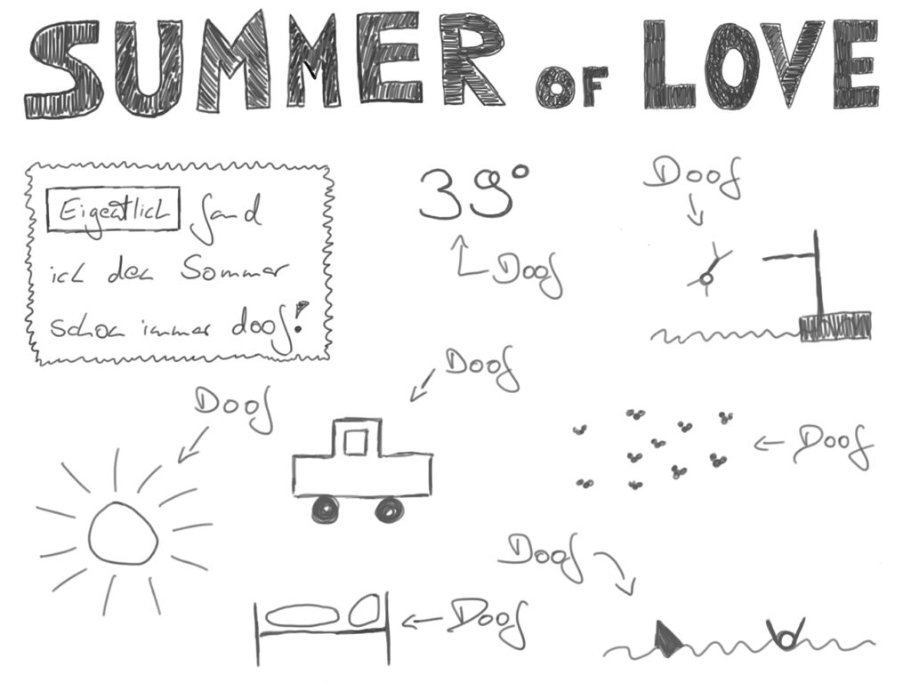 Sommer of Love 1. Panel #sketchnote cc-by