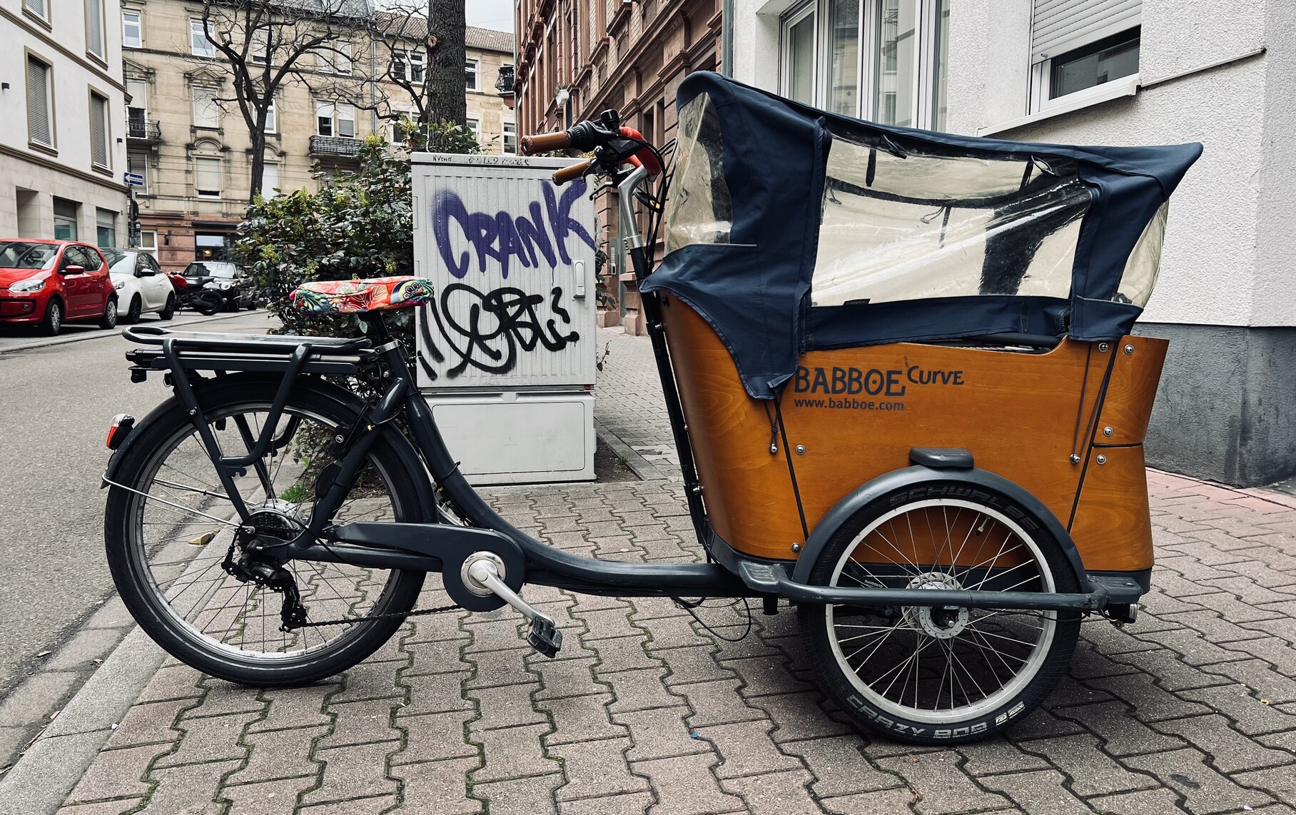 Ein altes Babboe Lastenrad