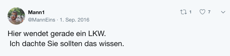 Tweet Schablone Sie sollten das wissen.