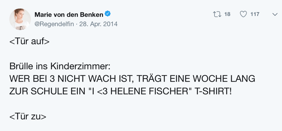 Tweet Schablone Tür auf Tür zu