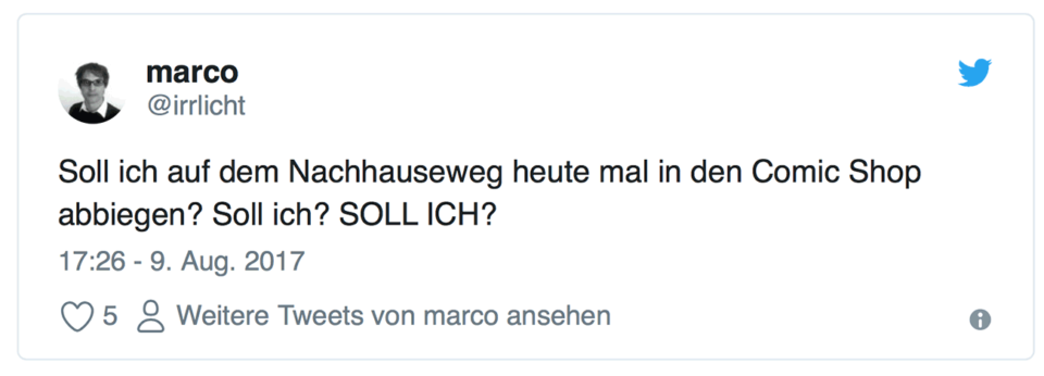 Soll ich? SOLL ich?