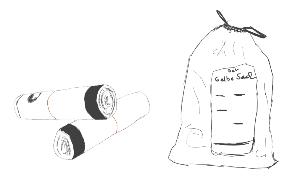 Skizze: Der gelbe Sack