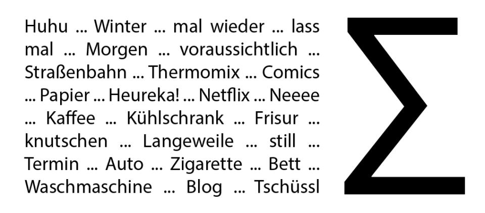 Symbolische Illustration: Worte zählen