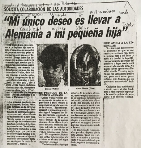 Presseartikel über die Entführung in Paraguay