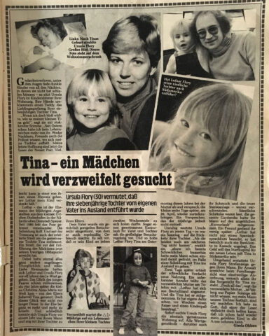 Presse: Tina - ein Mädchen wird verzweifelt gesucht.